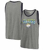 Los Angeles Chargers NFL Pro Line by Fanatics Branded Throwback Collection Season Ticket Tri-Blend Tank Top - Heathered Gray